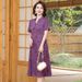 Mother's Slim-fit Dress, Chinese-style Cheongsam, Tummy-concealing Slimming, Summer For Middle-aged And Elderly Women,_ecoleips.com