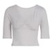 Women's Clothing Women's Slim Fit Cropped Long Sleeve Top Sexy Deep V American Style Solid Color Outerwear Autumn Winter_ecoleips.com