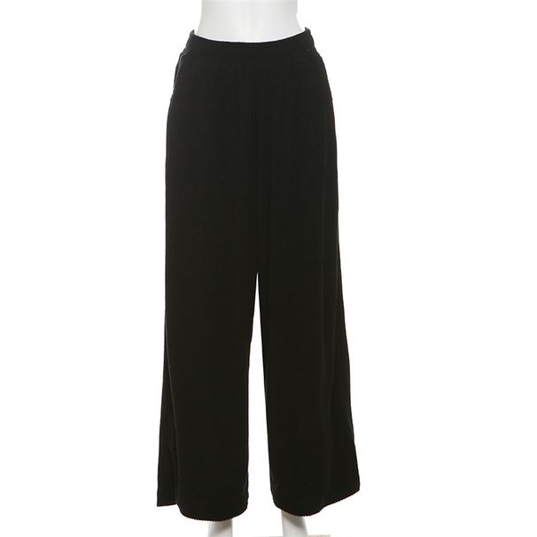 K New Fashion Street Style High Waisted Loose Straight Leg Casual Pants For Women's Clothing_ecoleips.com