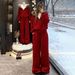 Women's European Style Fleece Lined Thickened Cardigan Set Korean Loose Fit Autumn Winter Top And Sweater Combo_ecoleips.com