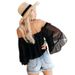 Women's Clothing Fashion Sexy New One Shoulder Loose Trumpet Sleeve Chiffon Shirt Female Tops Perspective_ecoleips.com