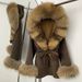 Elegant Oversized Fox Fur Collar Double-Faced Wool Coat For Women - Warm Winter Outerwear With Hood, Loose Fit, Mid-Length_ecoleips.com