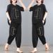 Women's Summer Two Piece Set Tummy Covering Loose Fitting Slimming Casual Sporty_ecoleips.com