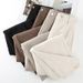 Aria Basics 2025 New Women's Wool Wide-Leg Pants, High-Waisted, Draped, Slim-Fit, Fleece-Lined, Straight-Leg, Thickened For Winter,_ecoleips.com