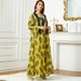 Women's Clothing embroidered dress Muslim women's evening dress Middle Eastern robe_ecoleips.com