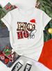 European And American Cross-border Foreign Trade Women's Clothing Christmas-themed Round-neck Printed Short-sleeve_ecoleips.com