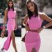 Women's Clothing Summer Style Women's Vest Dress Set Slim Fit Solid Color Popular Slit Skirt Two Piece Women's Clothing_ecoleips.com