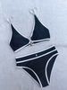 Women's Clothing Sexy Halter Neck Bikini Top Swimwear Vacation Polyester Regular Fit_ecoleips.com