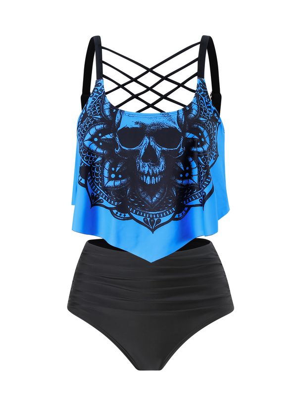 Women's Clothing Fashionable Sexy Lace-Up Chain Bikini Swimsuit Two-Piece Set For Women Trendy For Formal & Casual For Women_ecoleips.com