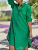 European And American Women's Casual Lapel Long Sleeve Shirt Spring/Summer Fashion Solid Color Top for Ladies_ecoleips.com