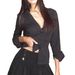 Aria Basics Aria Basics Fashionable Simple Commuter-style Slim-fit Turn-down Collar Button-up Basic Solid Color Woven Long-sleeve Shirt Top For_ecoleips.com