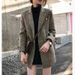 Plaid Chic Retro Loose Mid-length 2025 Autumn And Winter New Woolen Plaid Small Blazer Jacket For Women_ecoleips.com