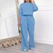 Women's Clothing New Long Sleeved Round Neck Sweatshirts, Elastic Waist Trousers, Casual And Fashionable Two Piece Suits_ecoleips.com