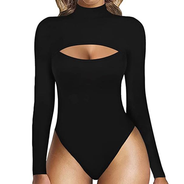 Cross-border New Product Hot Sale: European And American Women's Sexy High-neck Front Cutout Slim-fit_ecoleips.com