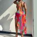 Verve 2025 New Printed Beach Dress Three-Piece Swimsuit Women's Sexy Bikini Hot Spring Swimwear_ecoleips.com