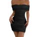 2025 New Cross-Border Trade Women's European And American Sexy Off-Shoulder Fashion Tight Bodycon Dress_ecoleips.com