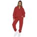 "Urban Ease Zip-Up Hoodie & Pants Set – Women's Long-Sleeve Cotton Blend Lounge Wear (S-XXXL, 9 Colors) – From Coffee Run To Casual Cool"_ecoleips.com