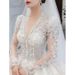 Elegant Court-Style Wedding Dress With Long Train, High Waist & Plus Size Options – Perfect For Brides & Maternity_ecoleips.com