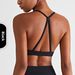 Women's Halter Neck Yoga Vest Pilates Sports Top Thin Straps Training Bra Beautiful Back Design Yoga Wear Professional Fitness Tank Top_ecoleips.com