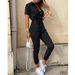 Aria Basics Summer 2025 European And American Women's Clothing Long Pants Casual Turn-Down Collar Buttoned Printed Belt_ecoleips.com