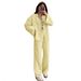 Women's Clothing Solid Color Lace Up Cardigan Long Sleeved Women's Fashion Casual Trousers Suit_ecoleips.com