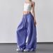 Summer American Retro Ice Silk Draped Lazy Style Yamamoto Floor-Length Women Versatile Wide-Leg Casual Pants_ecoleips.com