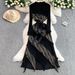 Women's Clothing Retro Long Sleeved Dress Dress Female Summer High End Light Pleated Waist Earrings Long Skirt_ecoleips.com