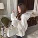 Cozy Sherpa-Lined Short Coat – Plush Teddy Jacket For Women (US Sizes S/M/L/XL, Oversized Fit, Zip Closure, White/Coffee Options)_ecoleips.com