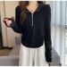 The Design Sense Is Niche Autumn Short Zipper Top Is Thin And Thin, Long-Sleeved Hooded Sweatshirt Is Foreign Women_ecoleips.com