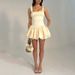 Fashion Women Square Neck Sleeveless Slip Dress Sexy Elegant Patchwork Open Back Slim Short Party Mini Dress_ecoleips.com
