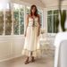 Women's New Long Spliced Dress With Off The Shoulder Sleeveless Sling_ecoleips.com