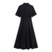 2026 Summer New Women's European And American Style Elegant Fashionable Short-Sleeve Hollow Embroidered Dress_ecoleips.com