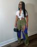 Women's Clothing Contrasting Lines Splicing Hollow Design Casual Pants Hot Girl Fashionable Wear Loose Pants_ecoleips.com