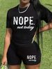 Summer Women's Casual Fashion Letter Print Loose T-shirt+shorts Two-piece Sportswear Suitable For Daily Wear-51_ecoleips.com