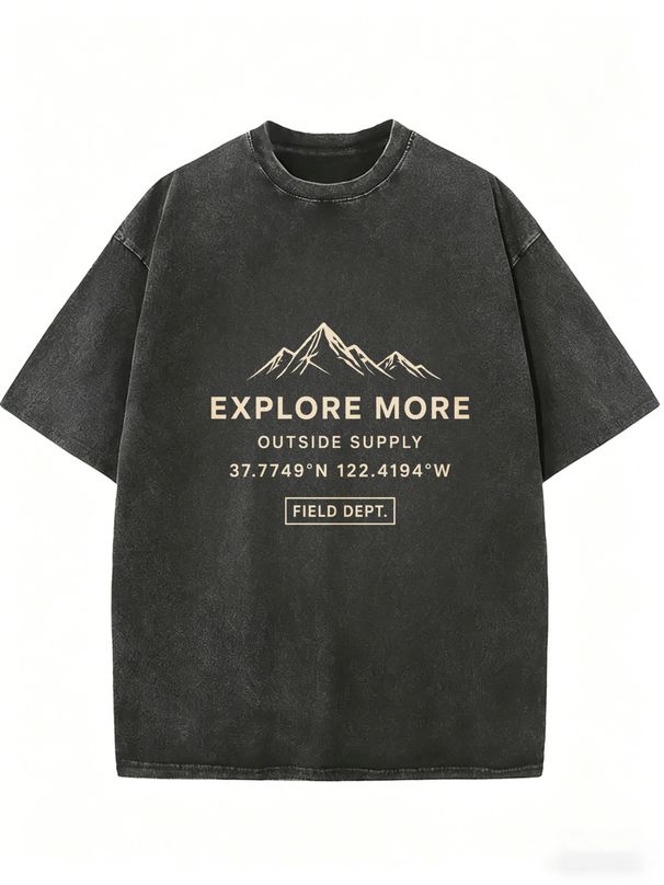 Vintage Urban Oversized T-Shirt, Unisex Washed Casual Streetwear Top For Modern Daily Outfits_ecoleips.com