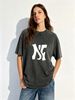 Women's Slouchy Casual T-Shirt, Aged Washed Fabric Summer Must-Have_ecoleips.com