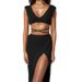 Voya Voya Women's Summer New Hollow Bikini Cover-Up Tank Top Long Dress Two-Piece Set Tie Cross Beach Sun Protection_ecoleips.com