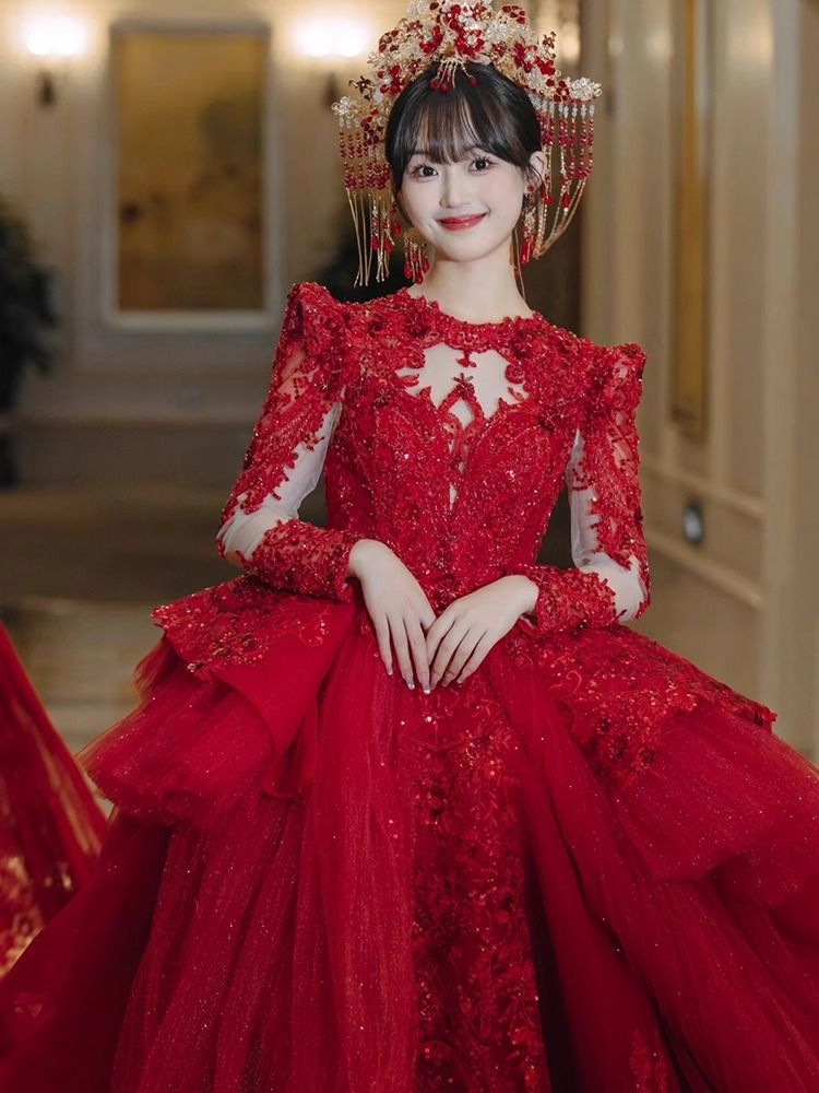 Women's Clothing New Bride Tail Heavy Industry Out Of The Door Yarn Advanced Small Women Long Sleeves_ecoleips.com