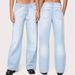 Women's Clothing High Waist Straight Leg Jeans Classic Blue Casual Denim Trousers Loose Fit Washed High Waist_ecoleips.com