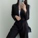 Women's Clothing Camel Suit Jacket Spring And Autumn Small Street Style Casual Suit Tops_ecoleips.com