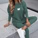 2026 New Long-sleeved Printed Casual Sports Suit Sweater Two-piece Set For Women_ecoleips.com