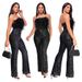 Women's Sequin Feather Jumpsuit – Sleeveless Backless Flared Leg Romper (Black/Burgundy/Champagne, S-XXXL)_ecoleips.com
