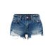 2025 Summer New Blue High-Waisted Women, Leg-Lengthening, Ripped, Versatile Denim Hot Pants, Trendy Distressed Shorts_ecoleips.com