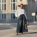 Women's Retro Patchwork Appliqué Wide Leg Jeans Distressed Elastic Waist Cotton Casual Fashion Spring/Autumn Summer_ecoleips.com