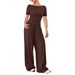 Women's Clothing Women's Wide Leg Pants Two Piece Set Loose Fitting Soft And Stylish Conceals Irregularities For Formal & Casual_ecoleips.com