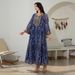 Modest Abaya Dress Middle Eastern Women's Embroidered Mesh Patchwork Abaya Muslim Fashion Dress Polyester_ecoleips.com