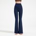 ✅Loose Flared High Waist Hip Lift Tummy Control Fitness Running Matte Pilates Women's Yoga Pants_ecoleips.com