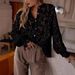 Elegant Lace Blouse With Button Front & Flutter Sleeves – Breathable Polyester Top For Women, Spring & Summer Wardrobe Essential_ecoleips.com
