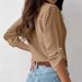 Women's Clothing Long Sleeved Professional Formal Slim-Fit Office Essential – Tailored V-Neck Blouse With Contrast Trim For Professional Polish_ecoleips.com
