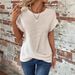 2026 New Solid Color Round Neck T-Shirt Elegant Short Twisted Hem Top Spring Summer Women's Clothing_ecoleips.com